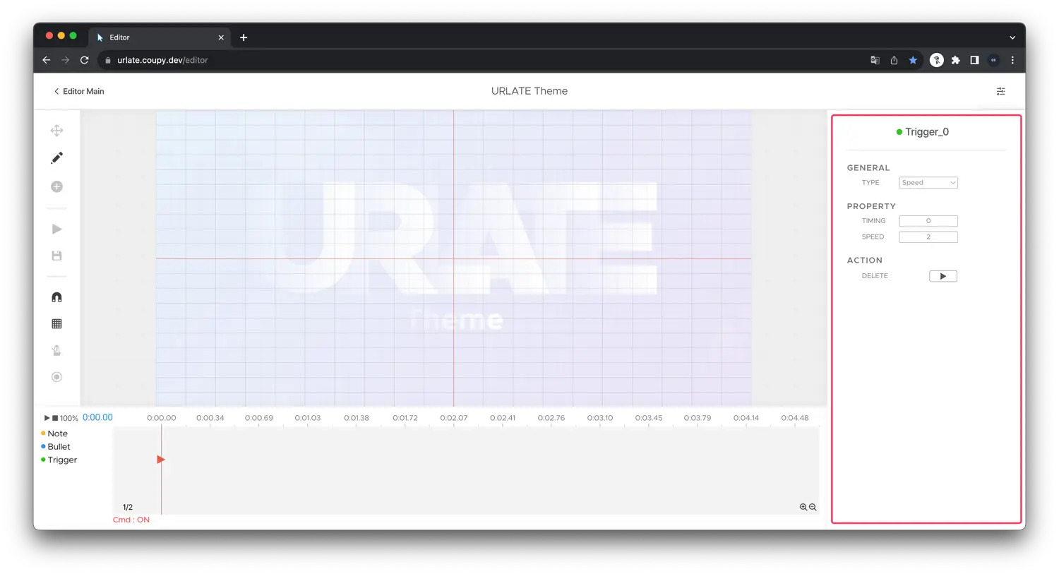 Speed Trigger Settings